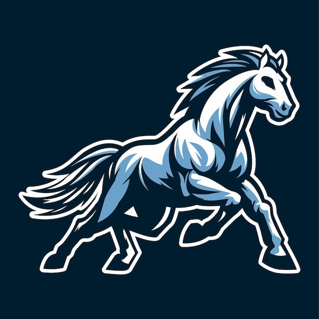 a running horse mascot that is suitable for mascot logo use
