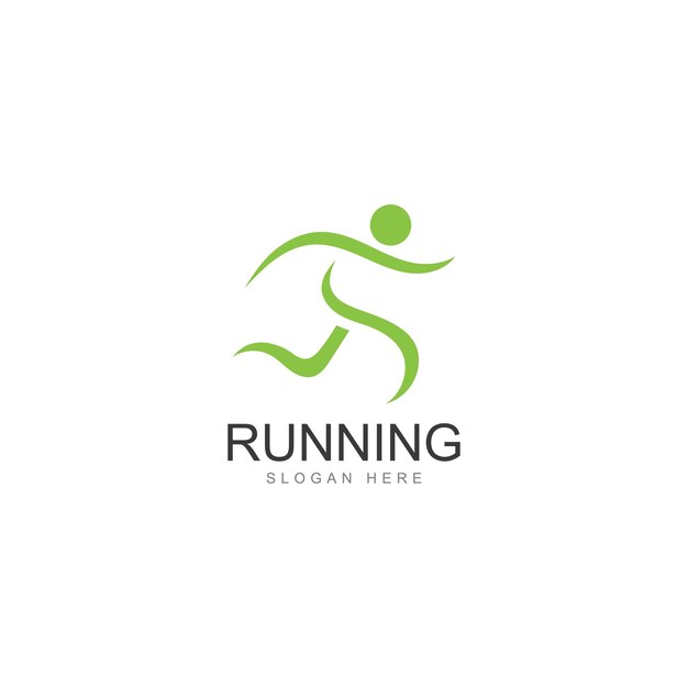 Running human logo design marathon logo template running club or sports club