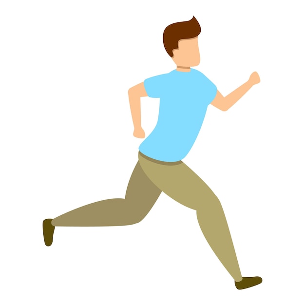 running icon cartoon of running vector icon for web design isolated on white background