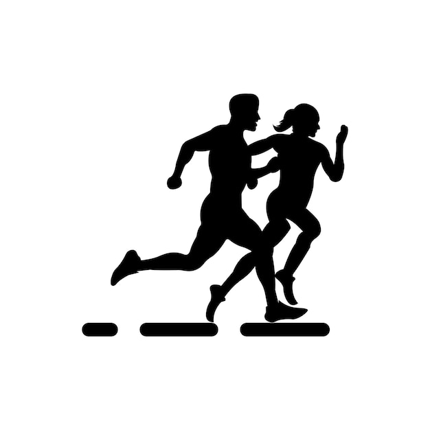 Running icon vector illustration symbol design