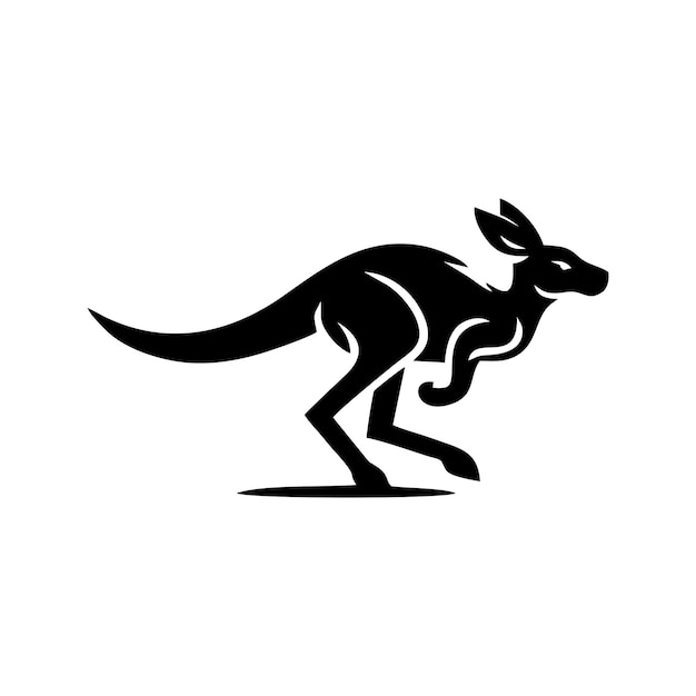 Running kangaroo logo vector kangaro logo ontwerp sjabloon