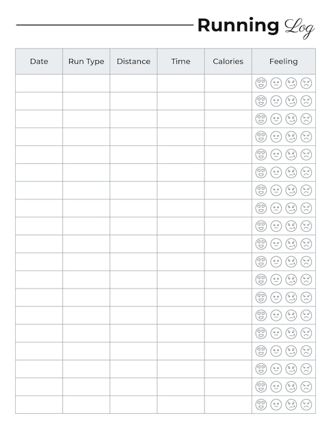 Vector running log training diary, running tracker