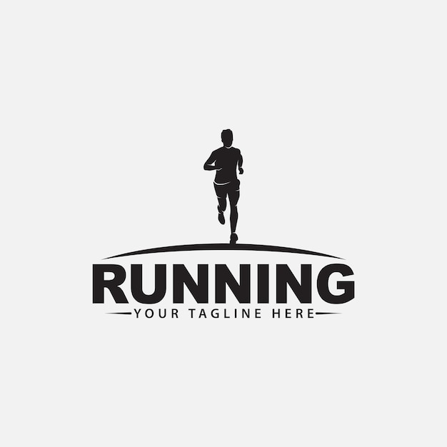 Running logo design vector template