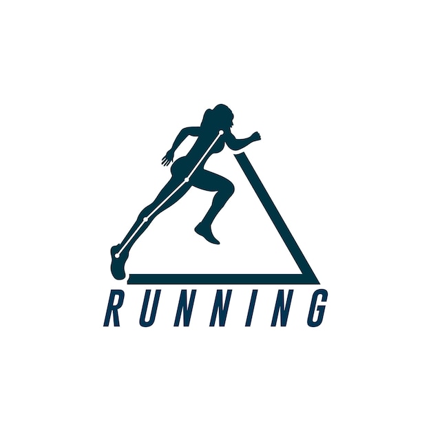 Running logo illustration vector design