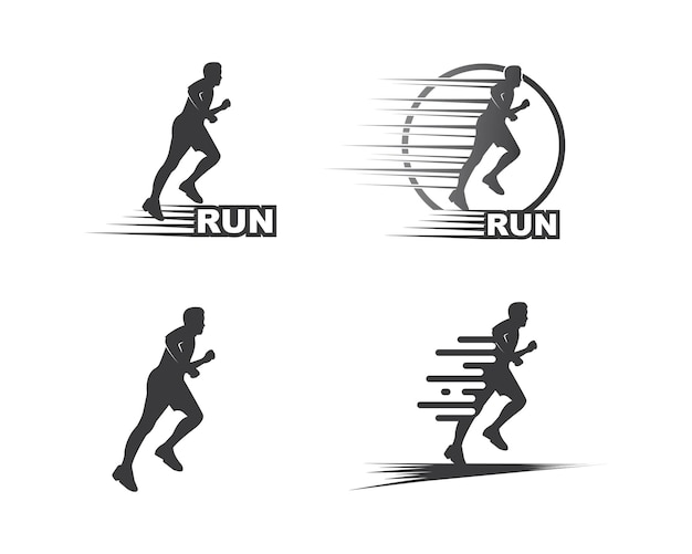 Дизайн векторной иллюстрации бегущего человека