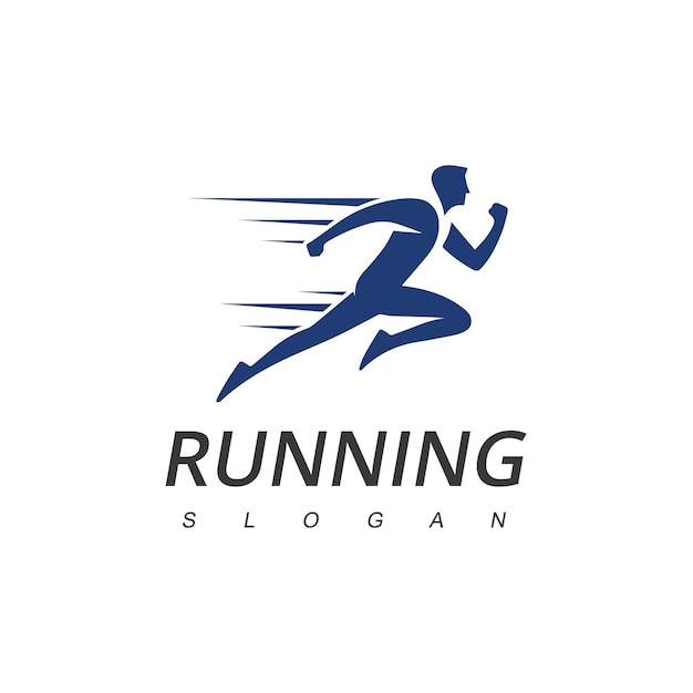 Running man logo designs delivery sport fitness logo