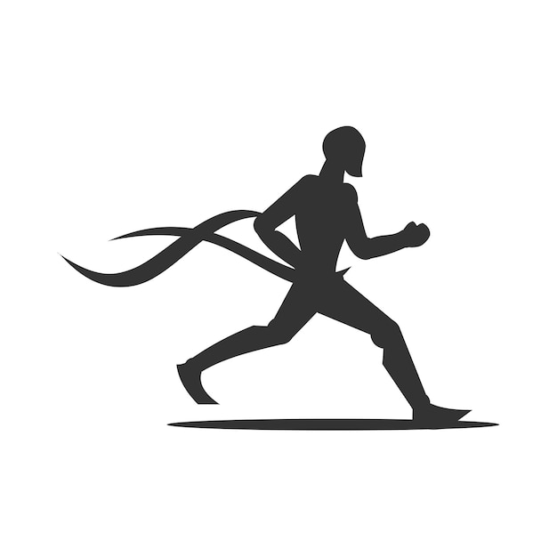 Vector running man logo sjabloon pictogram illustratie merkidentiteit geïsoleerde en vlakke afbeelding vectorafbeelding