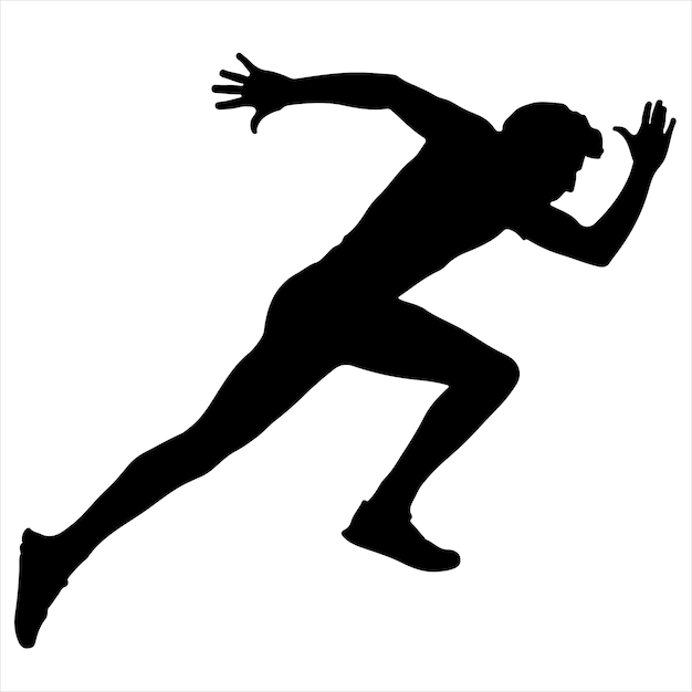 Running Man silhouet rechterkant