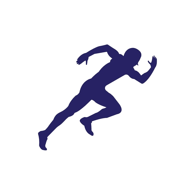 Running and Marathon Logo Vector Design Running man vector symbol Sport and competition concept