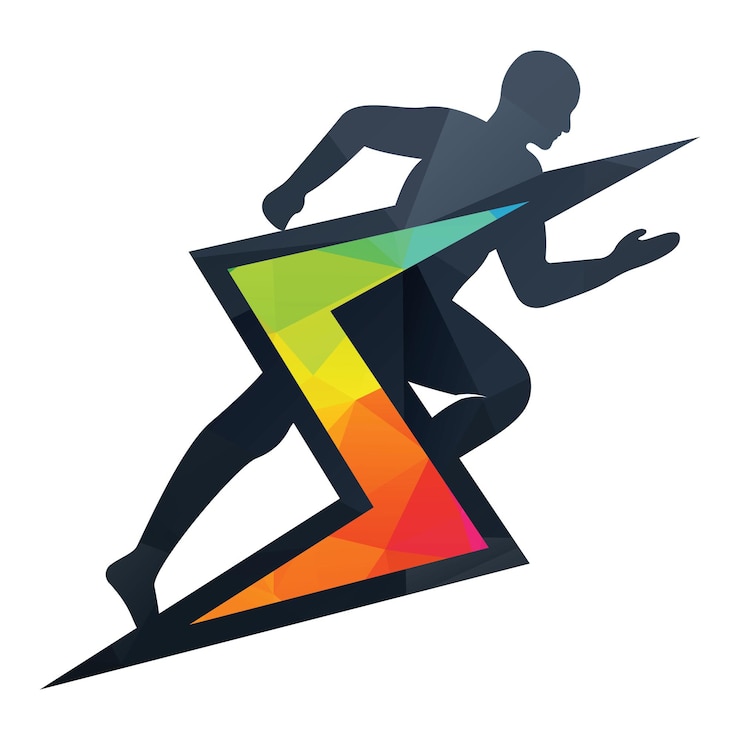 Vector running and marathon logo vector design running man vector symbol