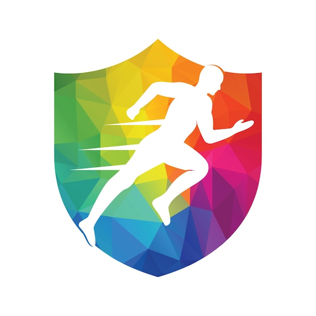 Running and Marathon Logo Vector Design Running man vector symbol