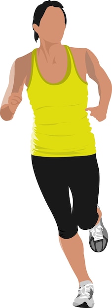 The running men Jogging Vector illustration