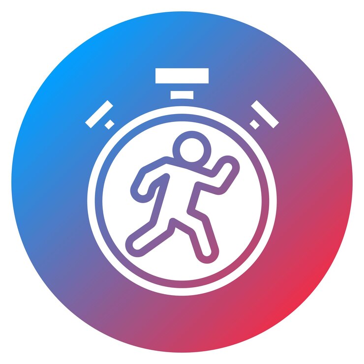 Vector running pacer icon vector image can be used for marathon