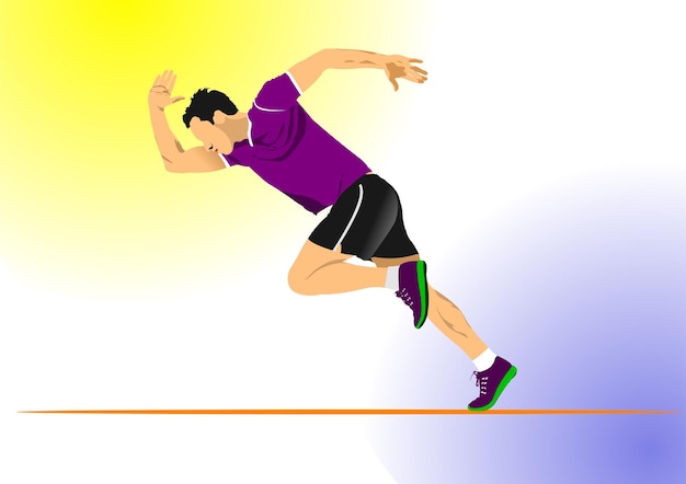 The running people Vector 3d