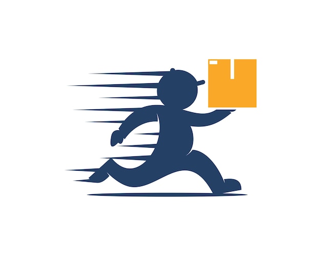 Premium Vector Running people with holding box package