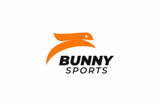 Running rabbit logo design