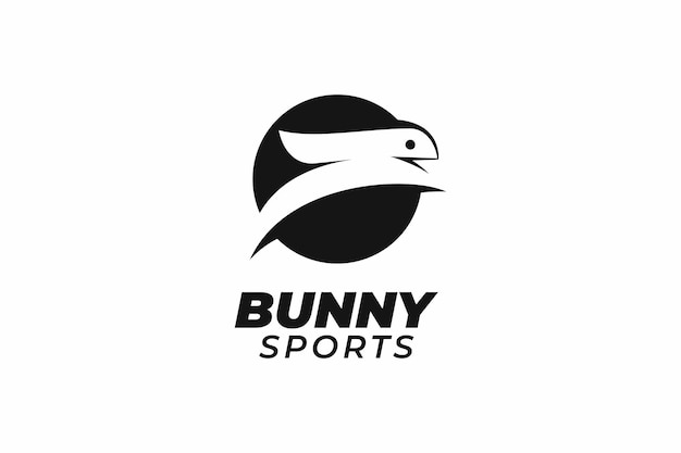 Running rabbit logo design