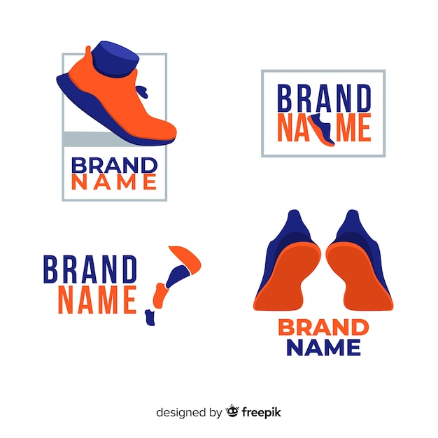 Vector running shoe logos