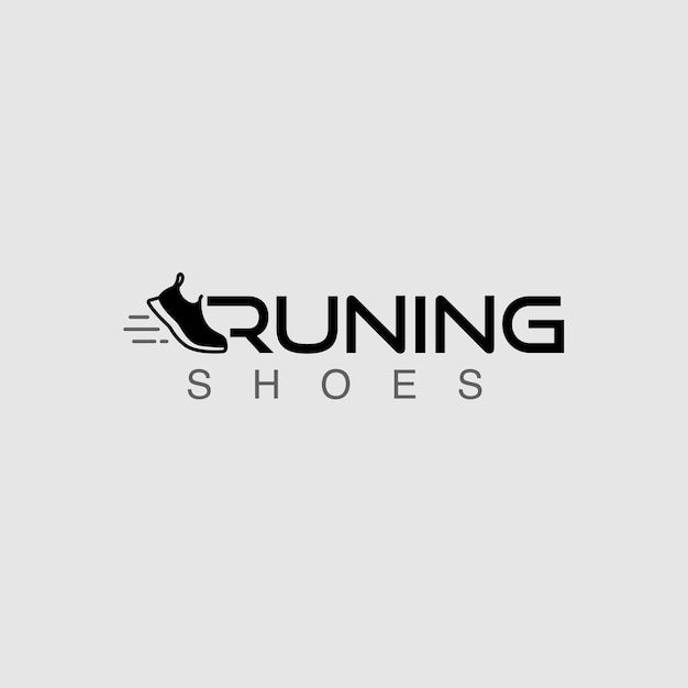 Running shoes icon logo vector template