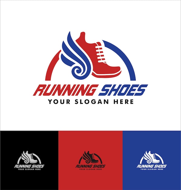 running shoes logo emblem sticker for shoe store