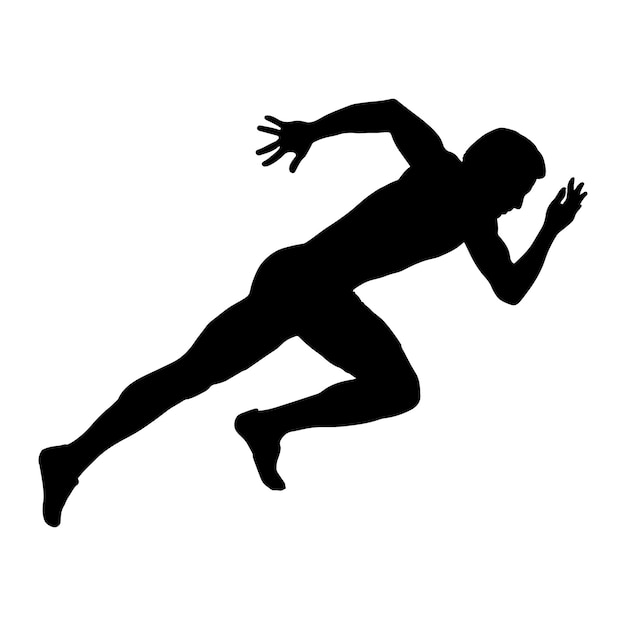 Running Silhouette Man