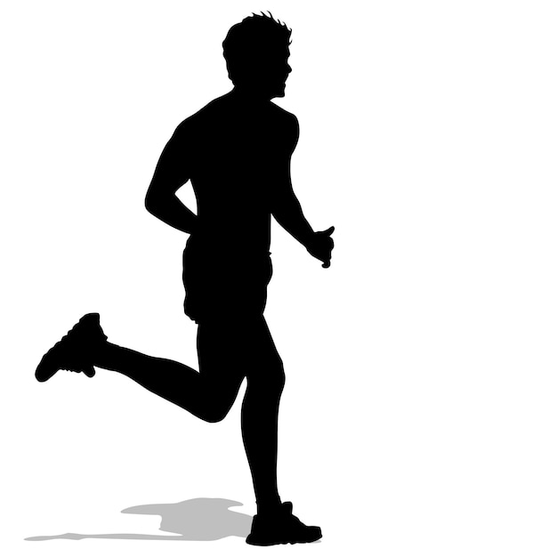 Vector running silhouettes vector illustration