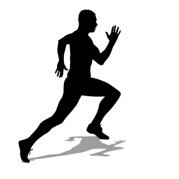 Running silhouettes Vector illustration