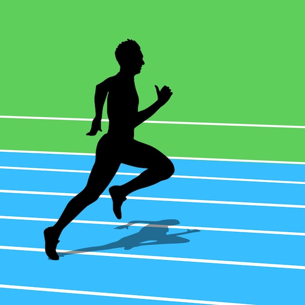 Vector running silhouettes vector illustration