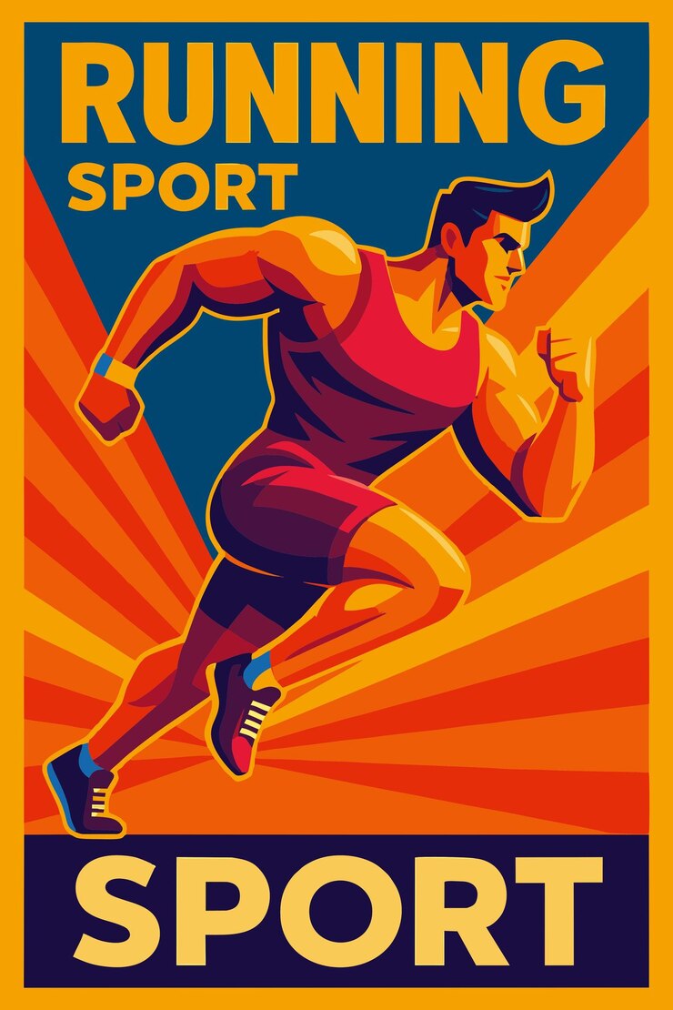 वेक्टर running sport poster
