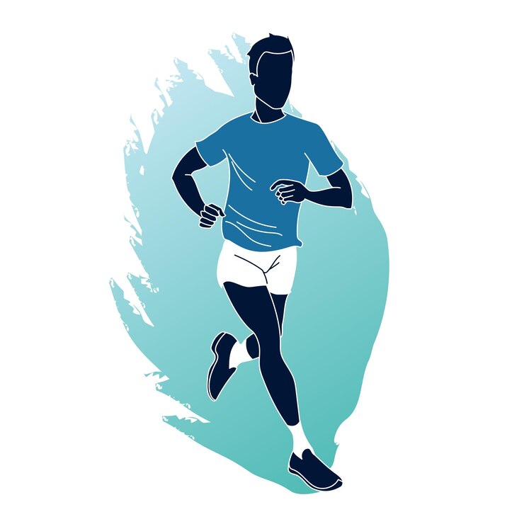 Vector running sports illustration