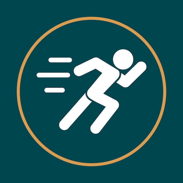 Running symbool donkere abstracte achtergrond mooie vector illustratie ontwerp