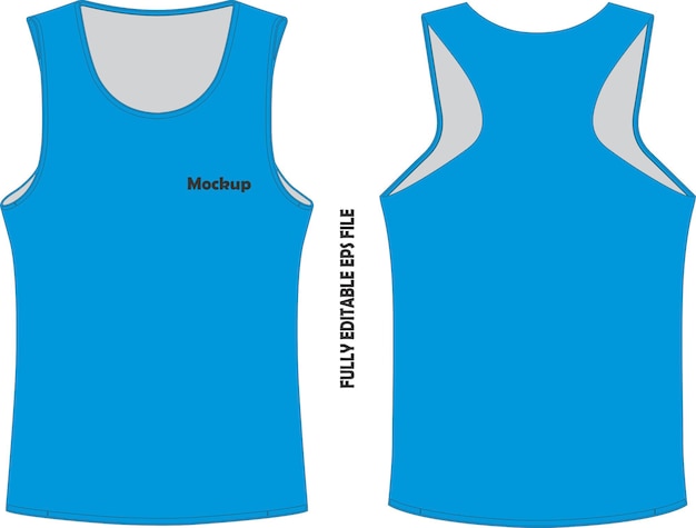 Vector running tank tops mockup