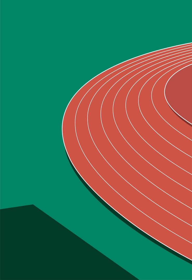 Vector running track in stadium for sport activity background banner backdrop social media post
