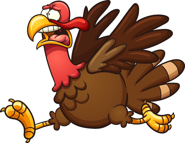 Vector running turkey