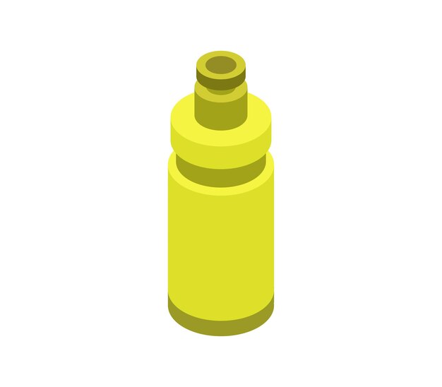 Running water bottle isometric