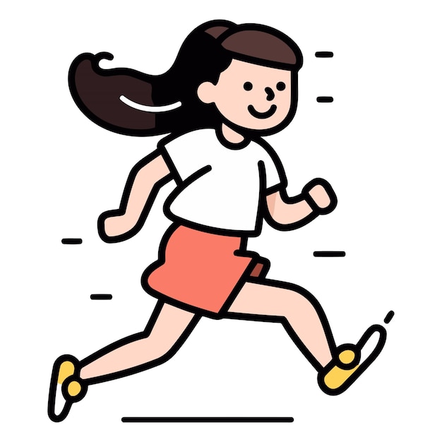 Running woman Simple illustration of running woman vector icon for web design