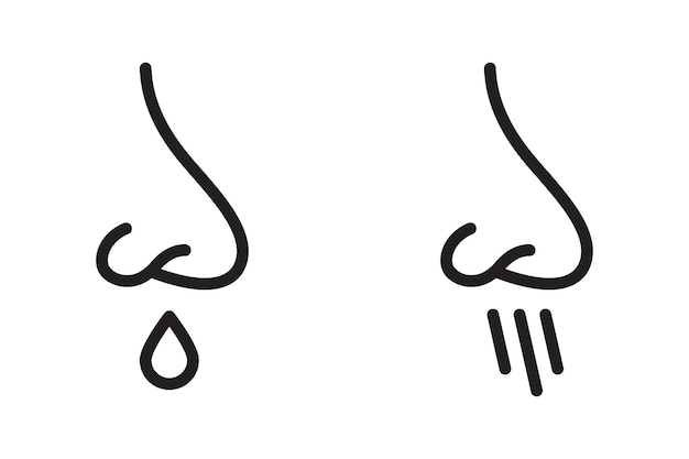Vector runny nose icon vector illustration