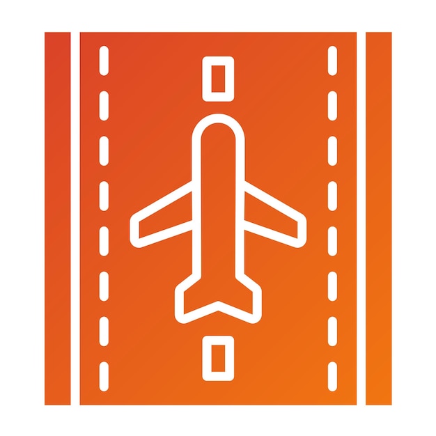 Vector runway icon style