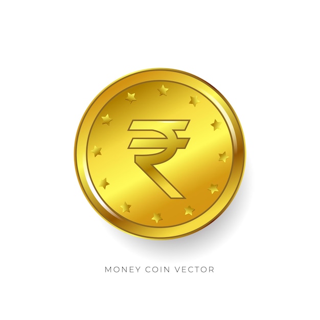 Vector rupee coin vector