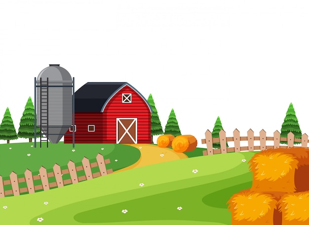 Vector a rural country landscape