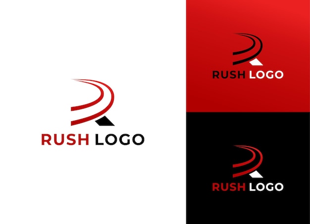 Rush- of r-logo-ontwerp