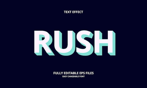 Rush text effect