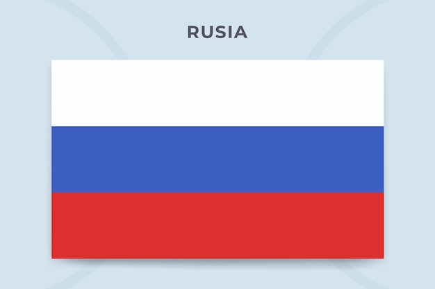 Rusia national flag design template