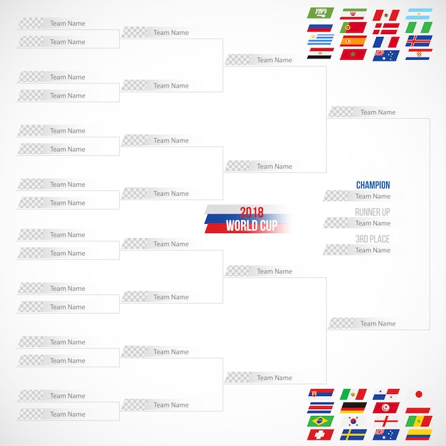 Rusland 2018 wereldkampioenschap voetbal playoffs ontwerp