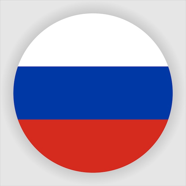 Rusland plat afgerond vlagpictogram