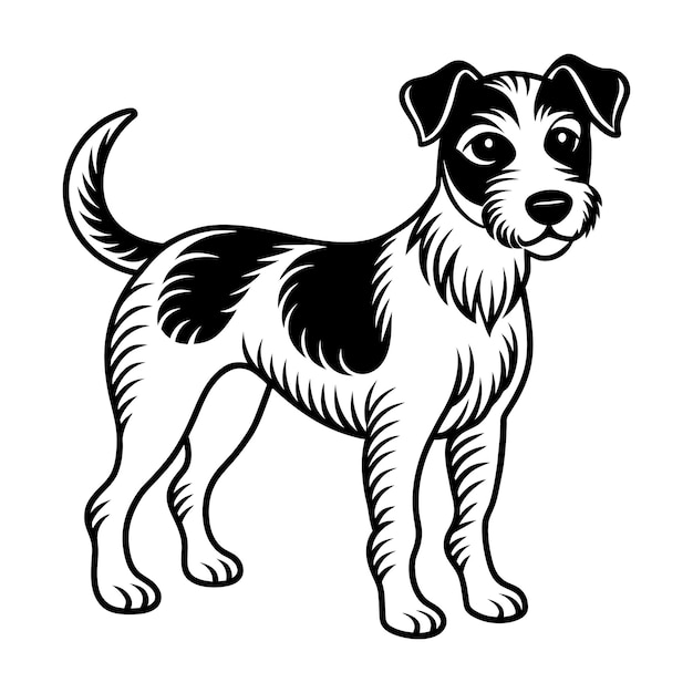 Russell Terrier graphic vector EPS