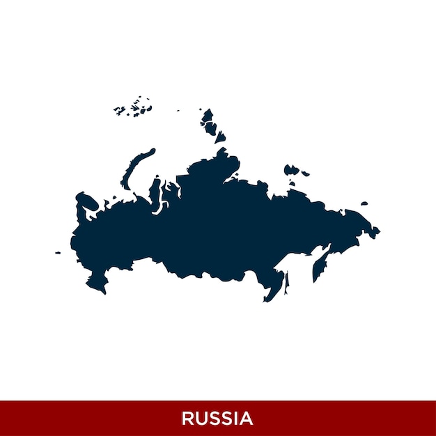 Russia Country Map Icon Vector Design