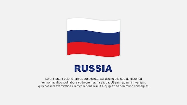 Russia Flag Abstract Background Design Template Russia Independence Day Banner Social Media Vector Illustration Russia Background