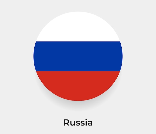 Russia flag bubble circle round shape icon vector illustration