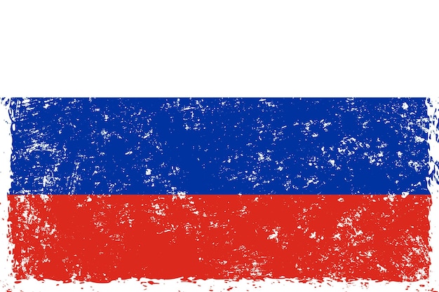 Russia flag grunge distressed style